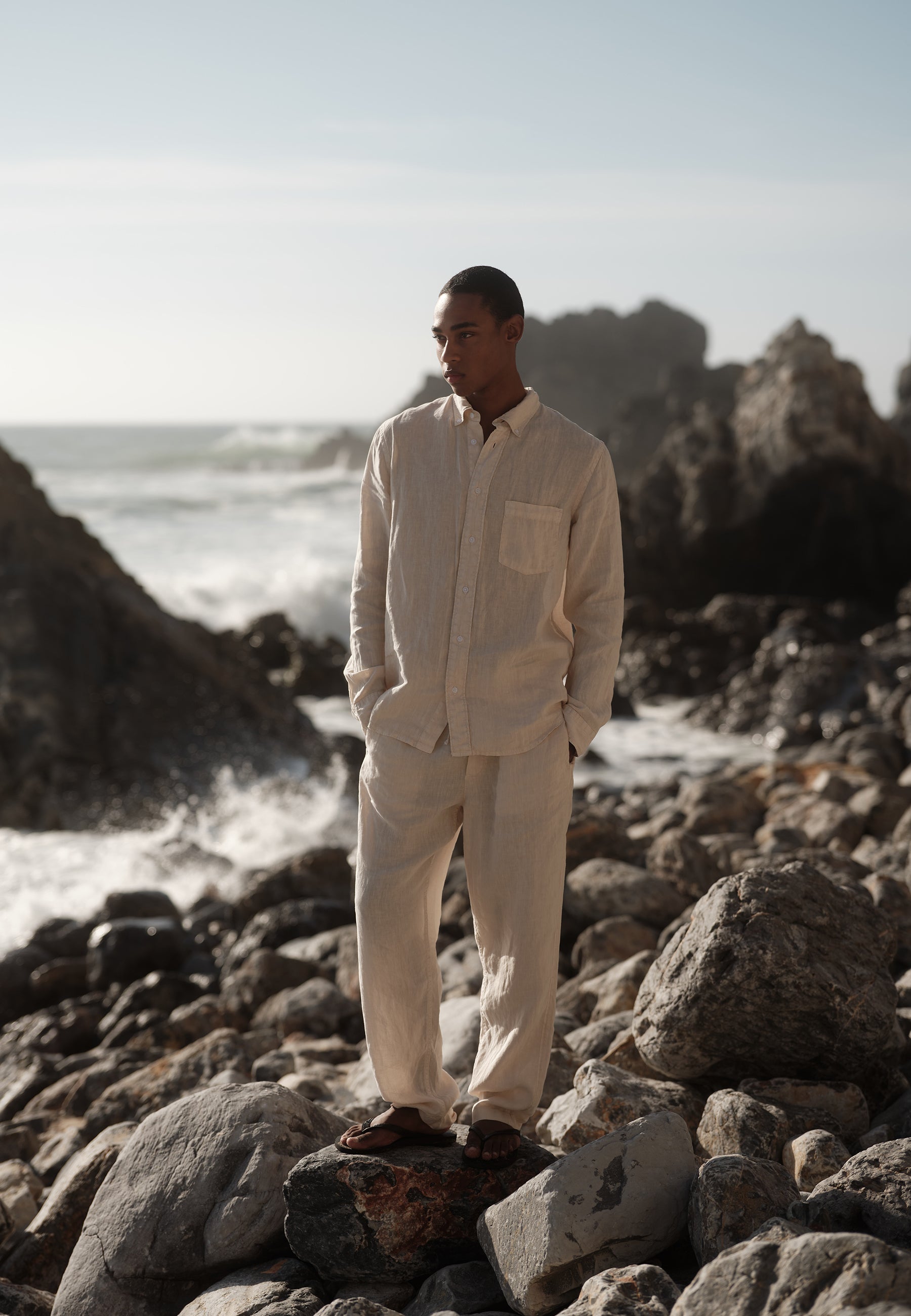 minimum male Colt long sleeved reg linen shirt 4115 Long Sleeved Shirt 5304 Rainy Day