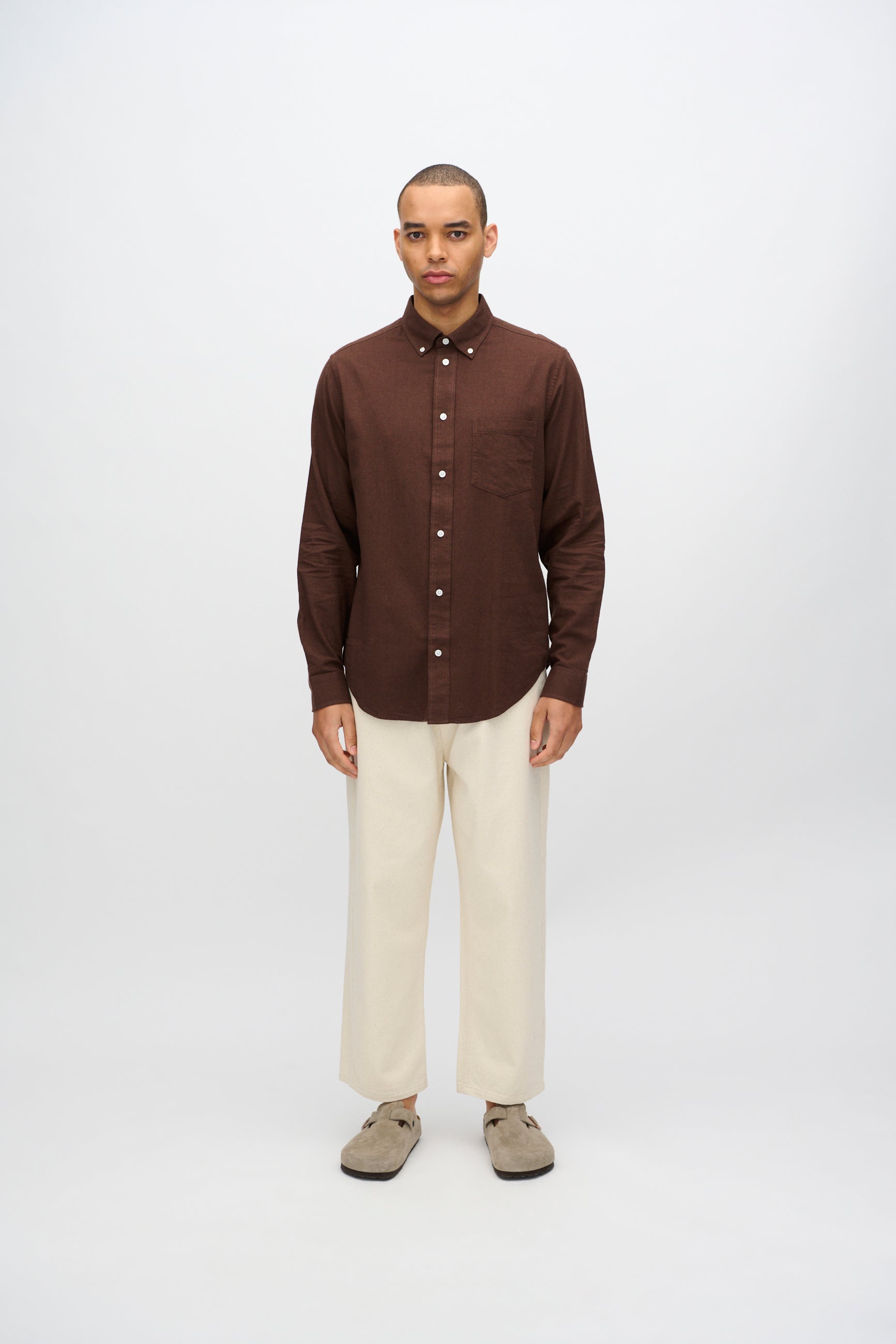 minimum male Colt long sleeved reg shirt 0063 Long Sleeved Shirt 1910 French Roast