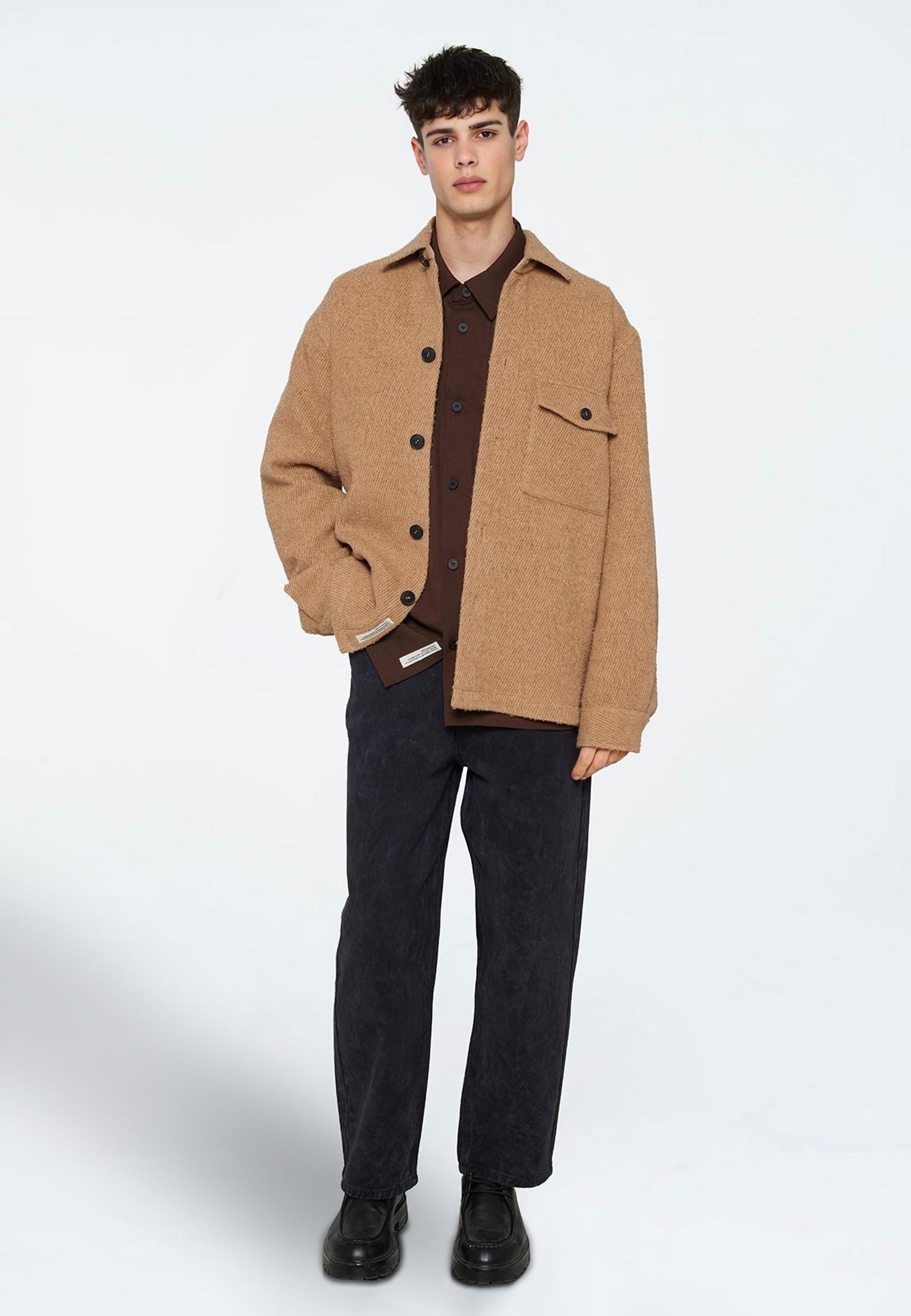 minimum male Darius Overshirt 4402 Overshirt 1144 Oak Buff