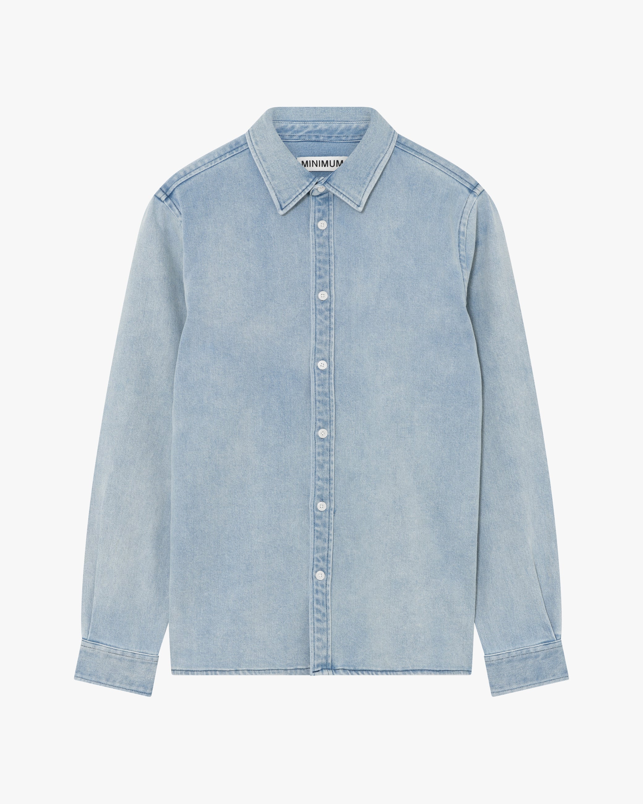 minimum male Douglas Denim Shirt 4512 Long Sleeved Shirt 1001 Light Blue