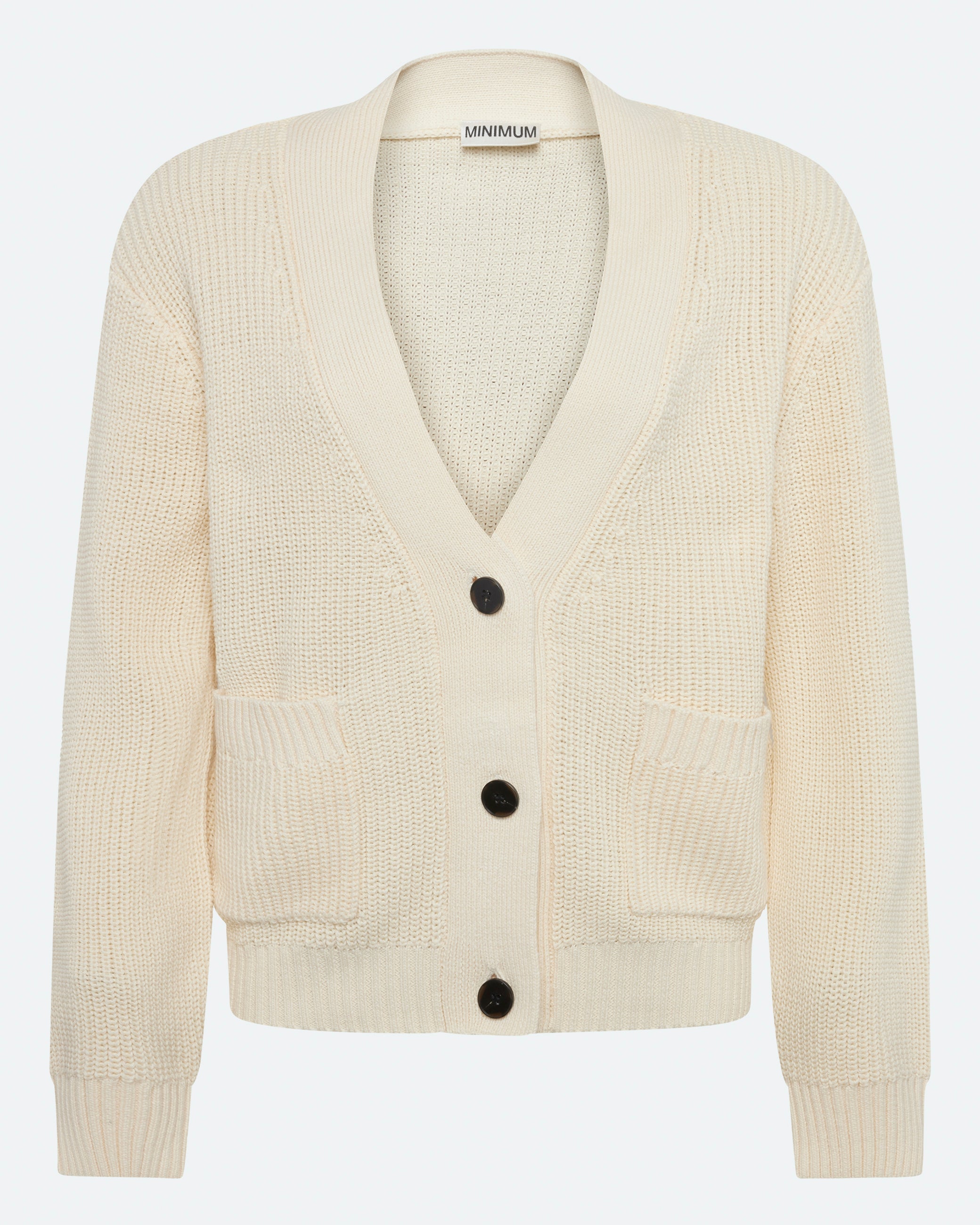 minimum female Gala cardigan G006 GOTS Cardigan 0011 Butter Cream