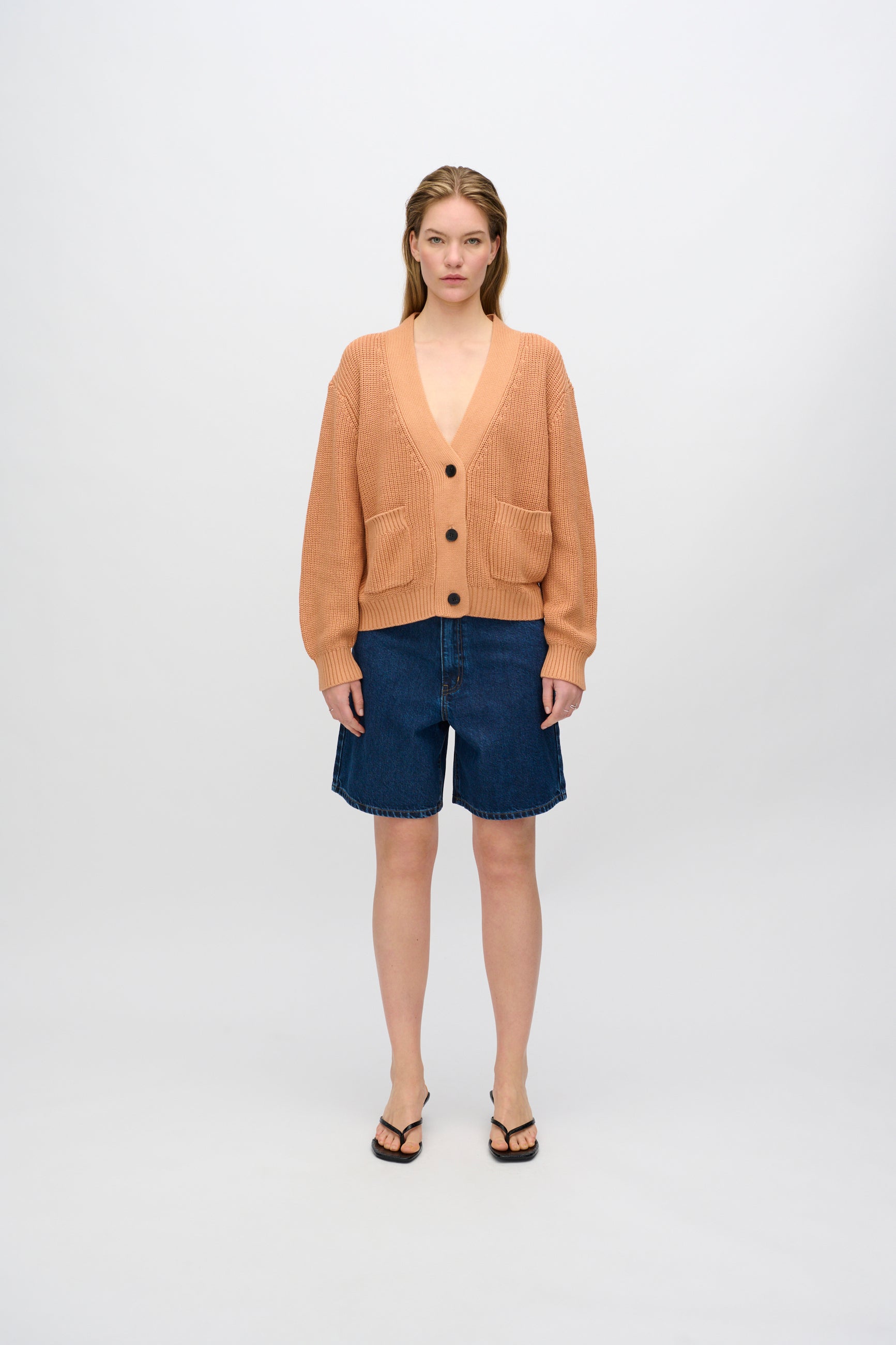 minimum female Gala cardigan G006 GOTS Cardigan 1235 Sandstorm