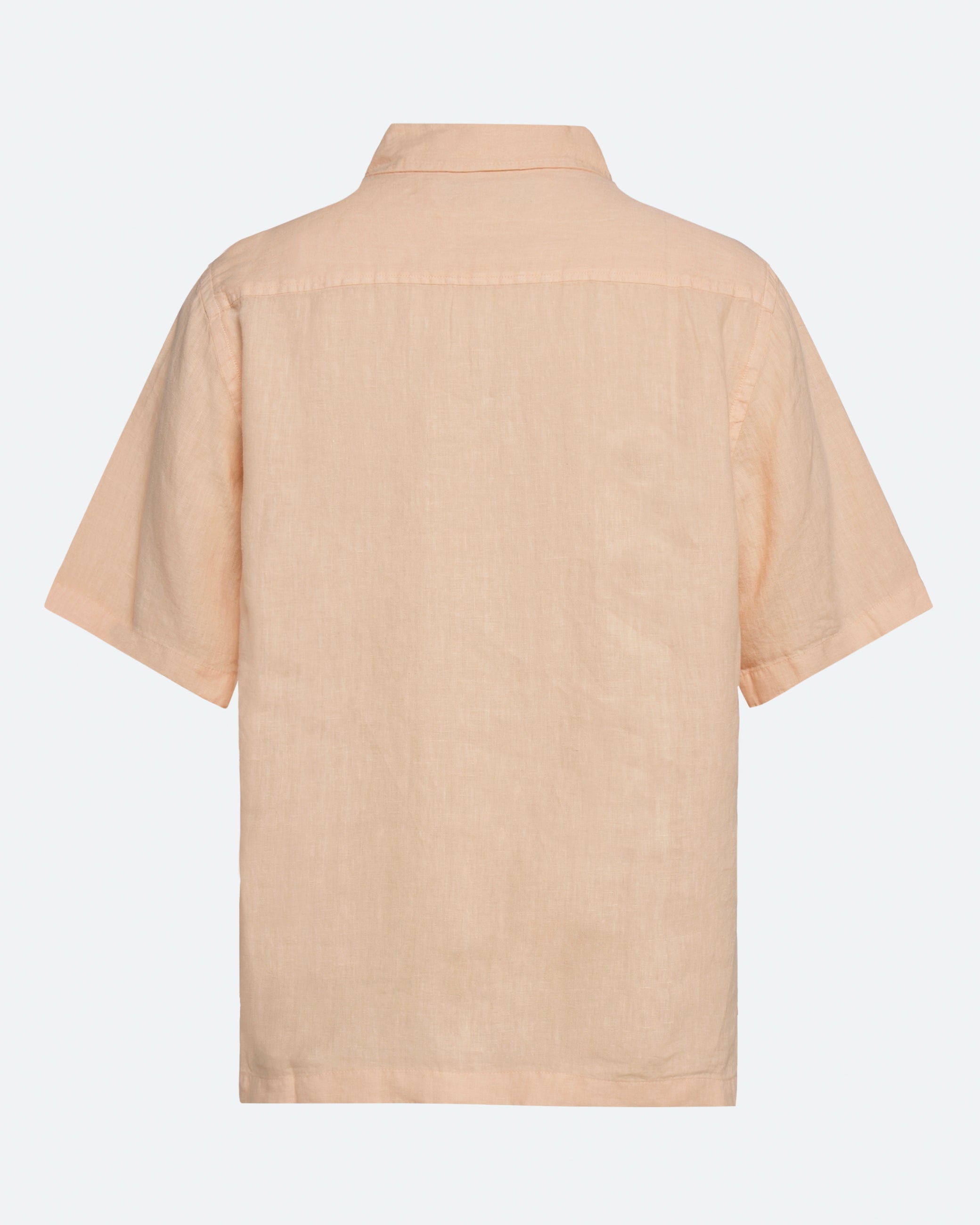 minimum male Hayden short sleeved linen shirt 4115 Short Sleeved Shirt 1110 Creme De Peche