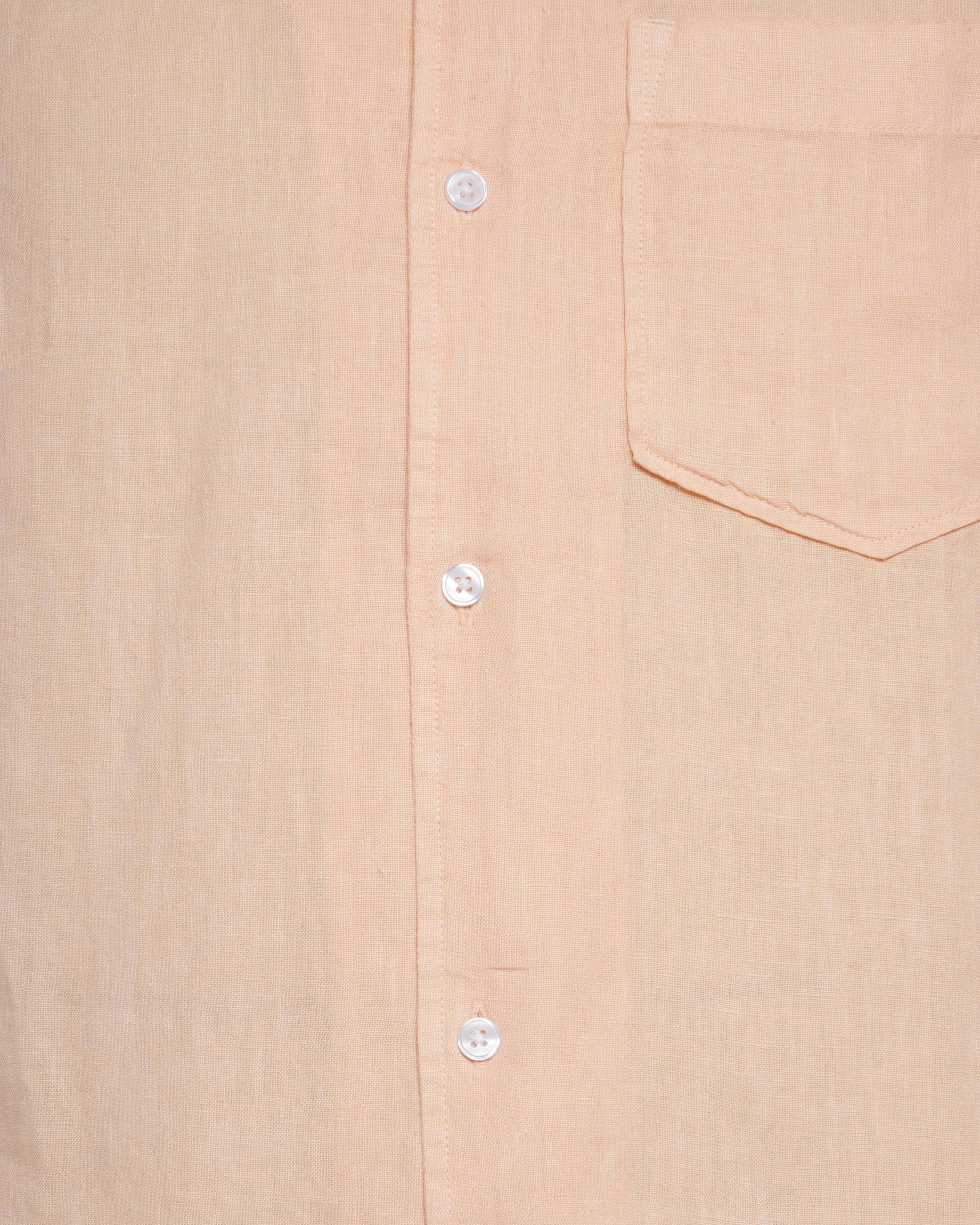 minimum male Hayden short sleeved linen shirt 4115 Short Sleeved Shirt 1110 Creme De Peche