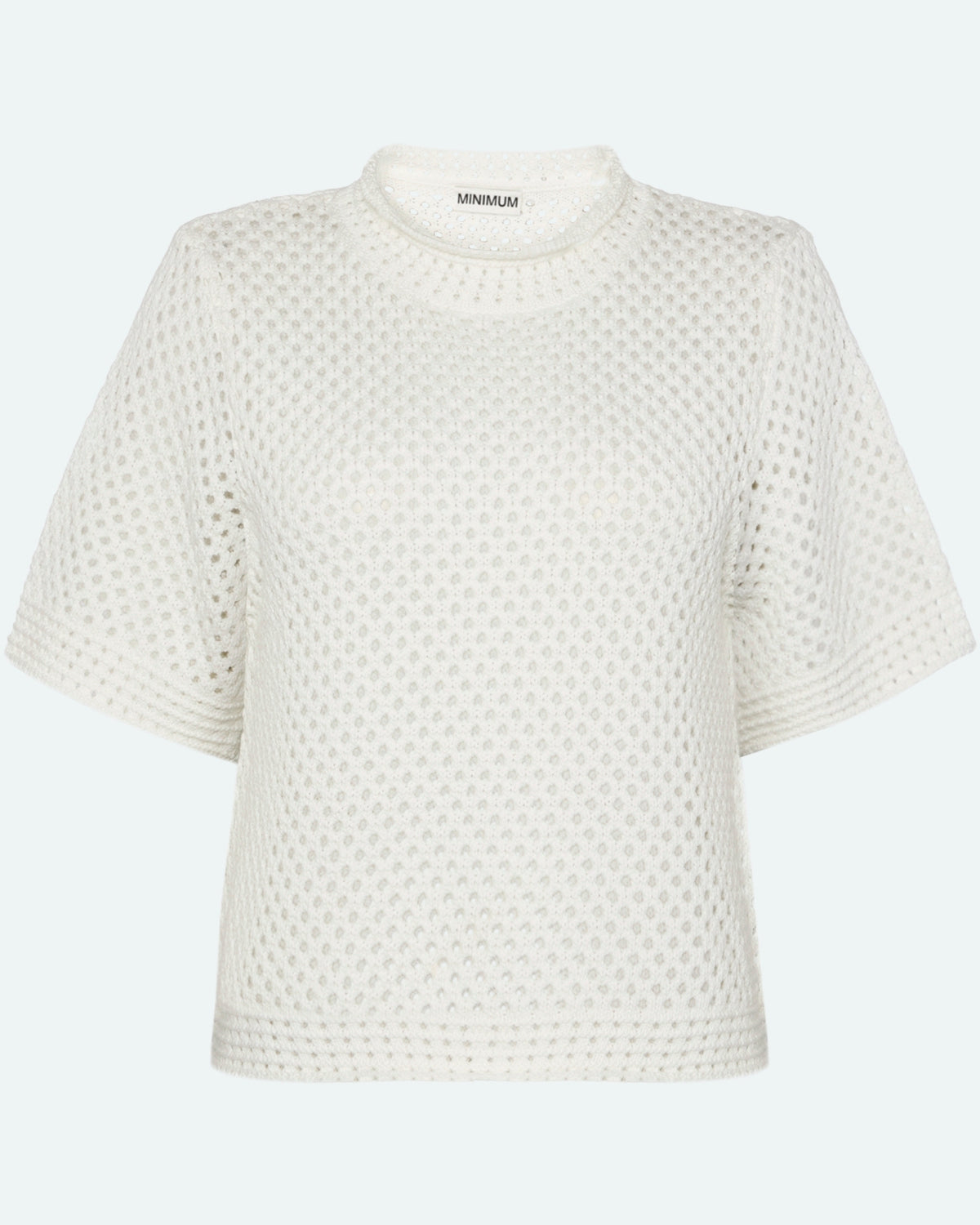 minimum female Lily crochet t-shirt 4119 Short Sleeved T-shirt 0608 Coco Milk