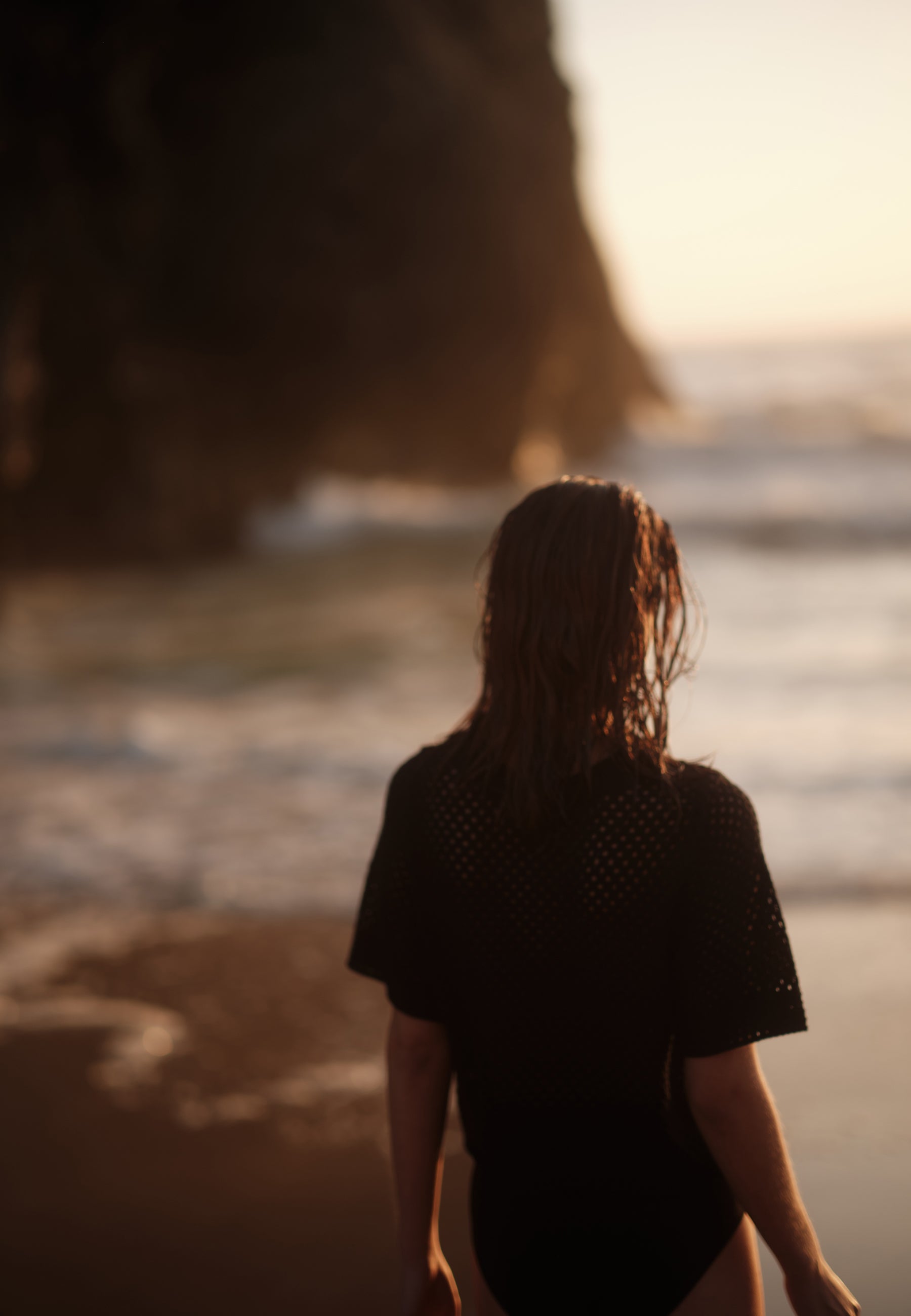 minimum female Lily crochet t-shirt 4119 Short Sleeved T-shirt 999 Black