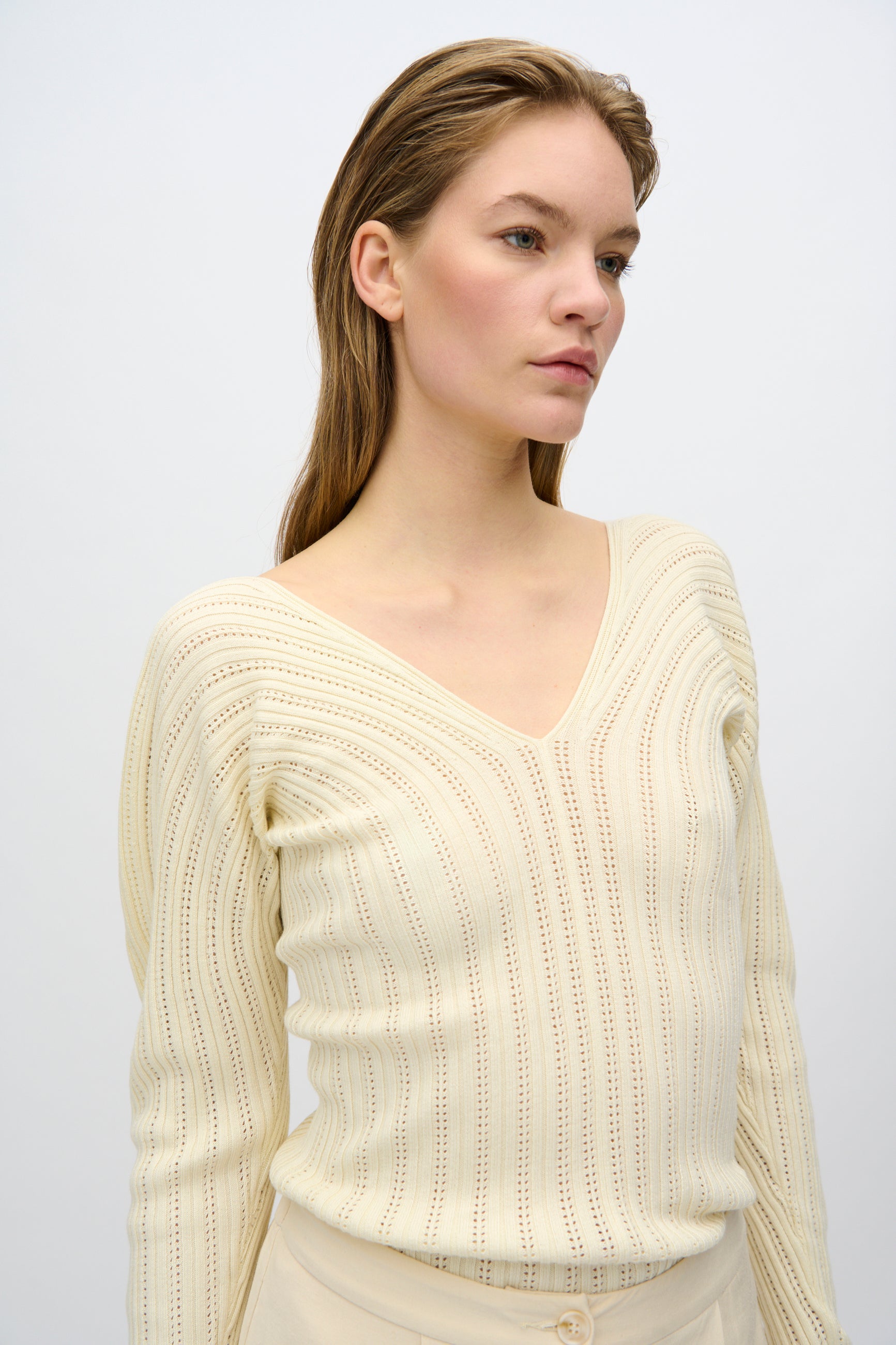 minimum female Sofia knit jumper 4268 Jumper 0011 Butter Cream