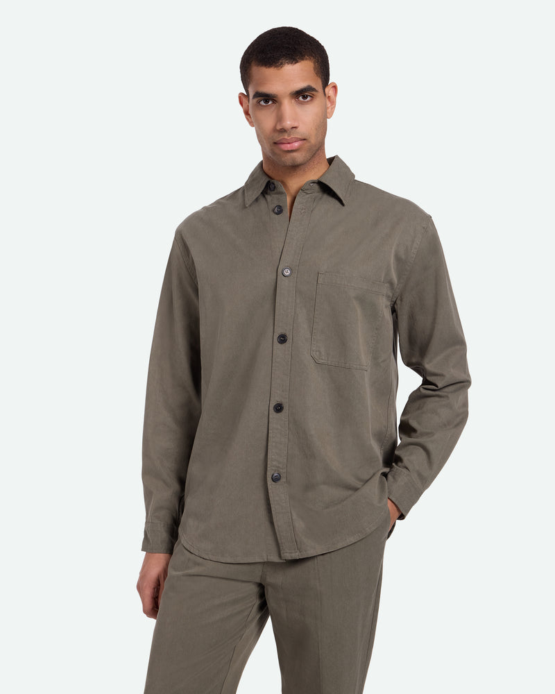 minimum male Alonso 3750 Shirt Long Sleeved Shirt 0515 Dusty Olive