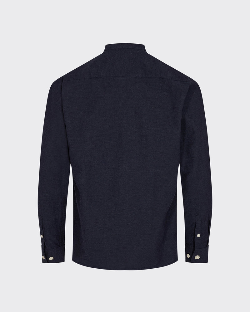 minimum male Anholt 2.0 0063 Long Sleeved Shirt 687M Navy Blazer Melange