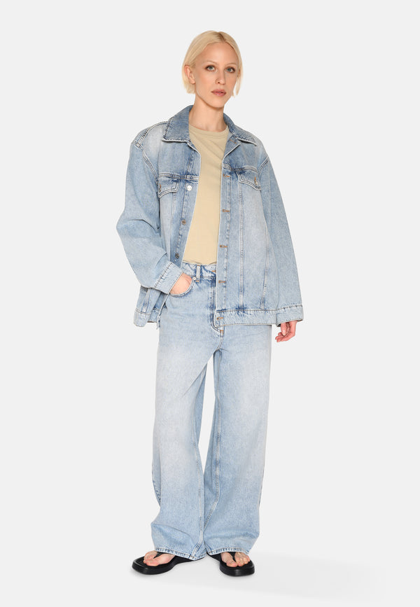 minimum female Anna denim jacket 3731 Jacket 1001 Light Blue