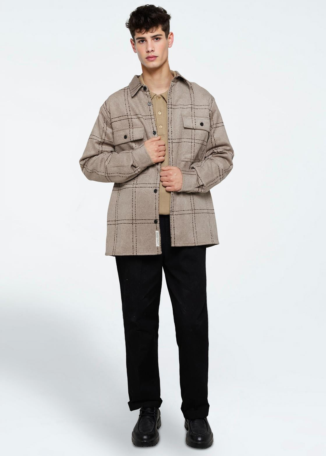 minimum male Bentley shirt 4404 Overshirt 1109 Chinchilla