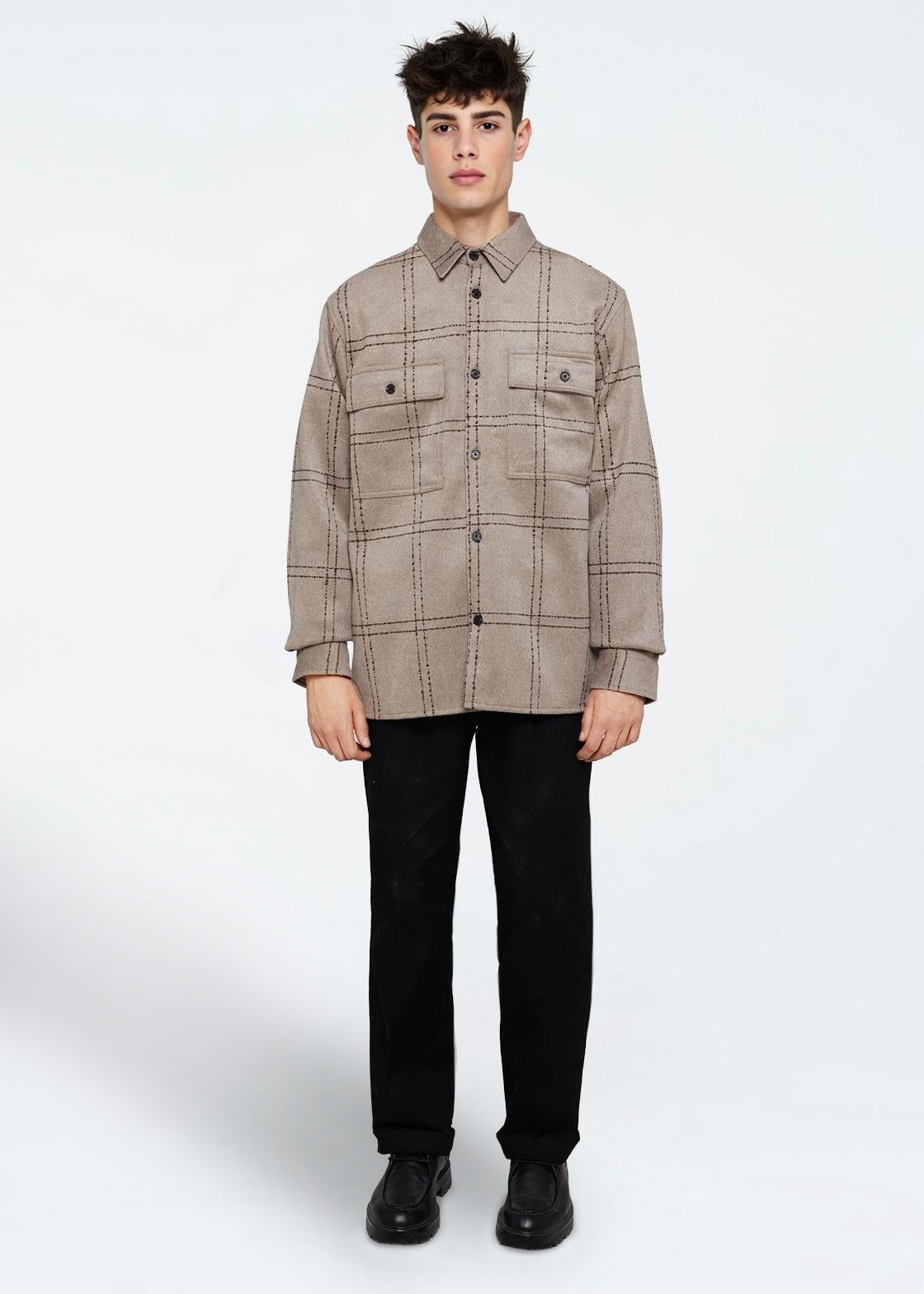 minimum male Bentley shirt 4404 Overshirt 1109 Chinchilla