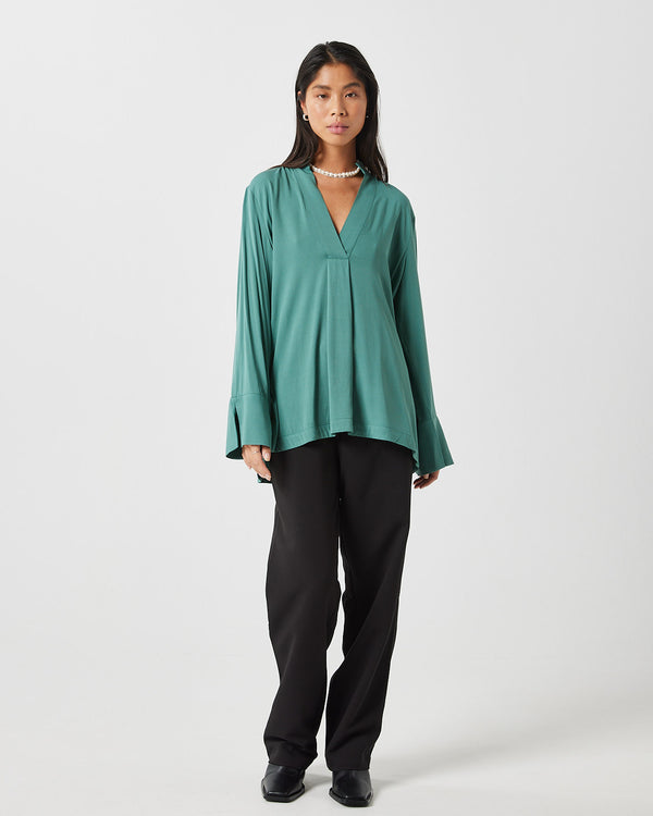 minimum female Cilles 9911 Blouse Long Sleeved Blouse 5612 Sagebrush Green