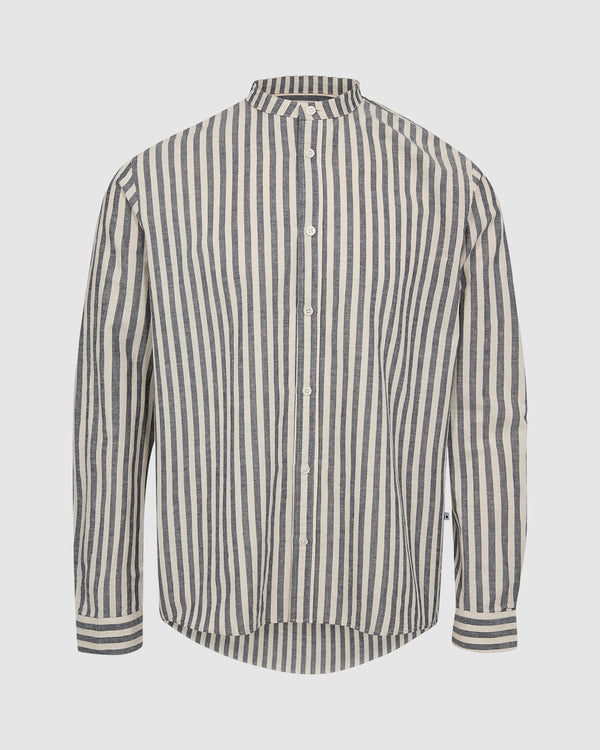 minimum male Cole 3070 Long Sleeved Shirt 687 Navy Blazer