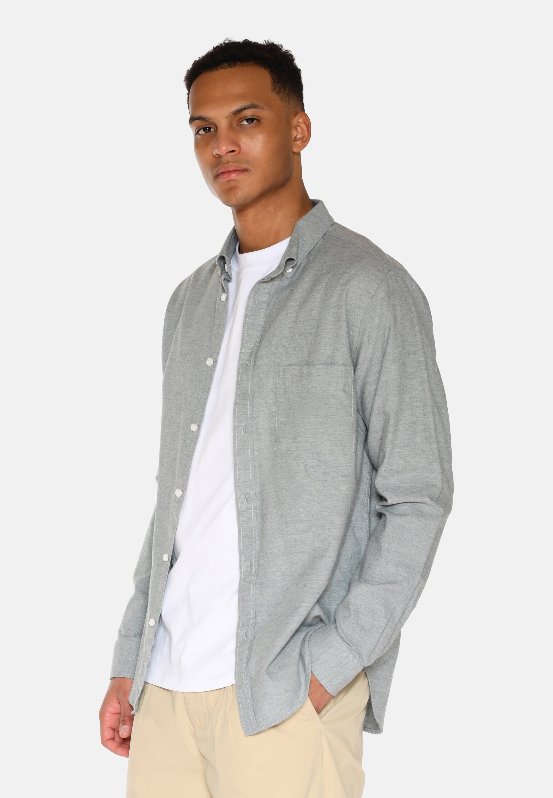 minimum male Colt long sleeved reg shirt 0063 Long Sleeved Shirt 4706 Gray Mist
