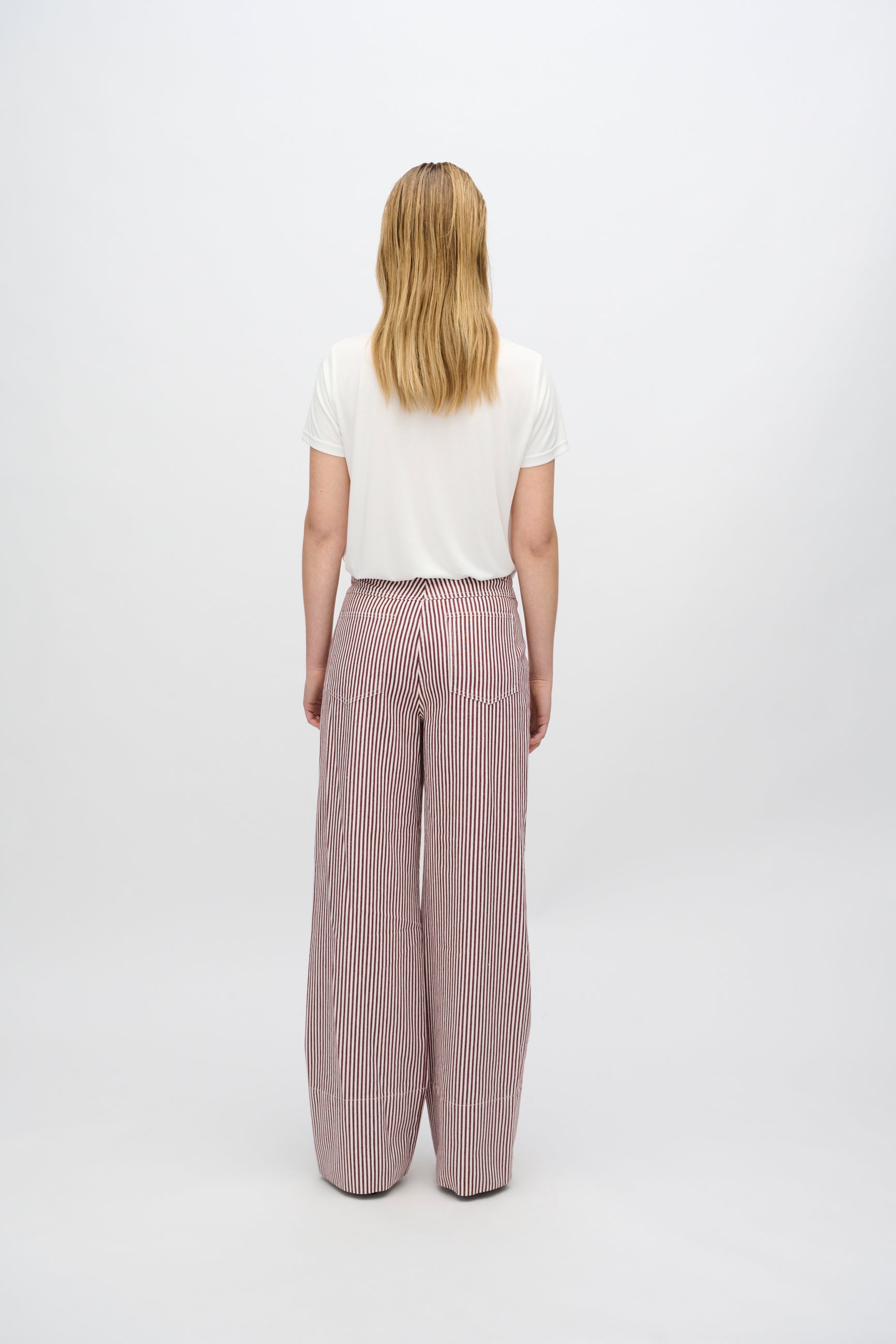 minimum female Elisa striped denim pants 4328 Straight Jeans 0608 Coco Milk