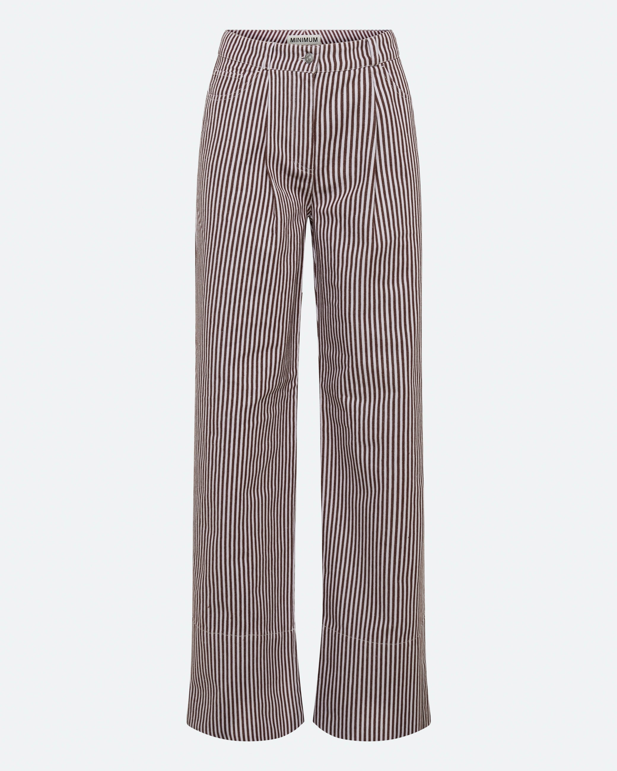 minimum female Elisa striped denim pants 4328 Straight Jeans 0608 Coco Milk