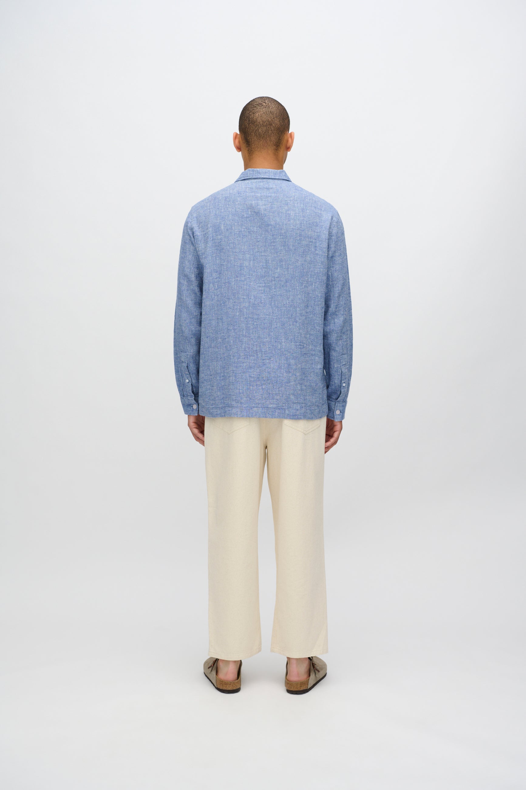 minimum male Francis long sleeved shirt in linen blend 4236 Long Sleeved Shirt 4105 Angel Falls