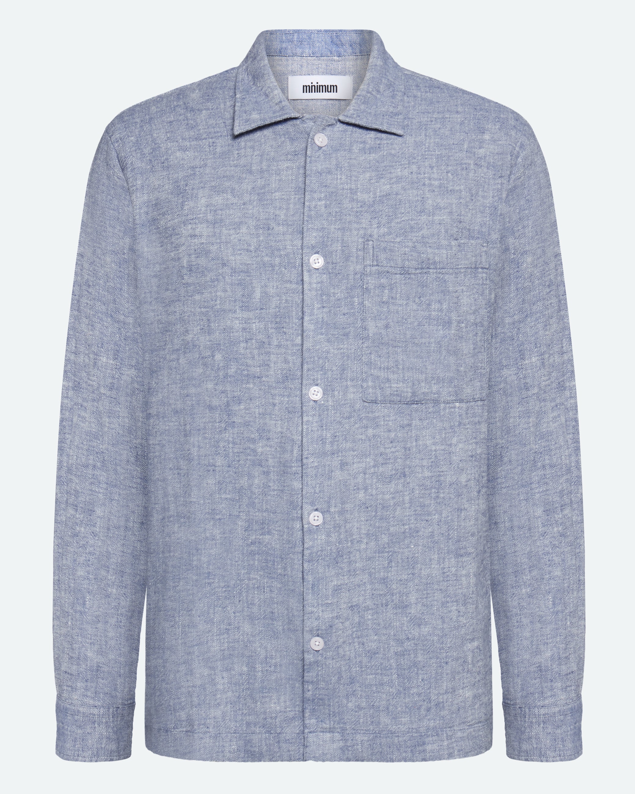 minimum male Francis long sleeved shirt in linen blend 4236 Long Sleeved Shirt 4105 Angel Falls