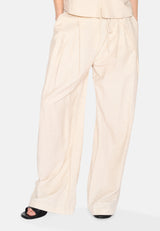 minimum female Gunli dressed pants with tie-detail 4191 Dressed Pants 1105 Brown Rice