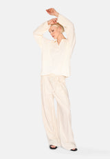 minimum female Gunli dressed pants with tie-detail 4191 Dressed Pants 1105 Brown Rice