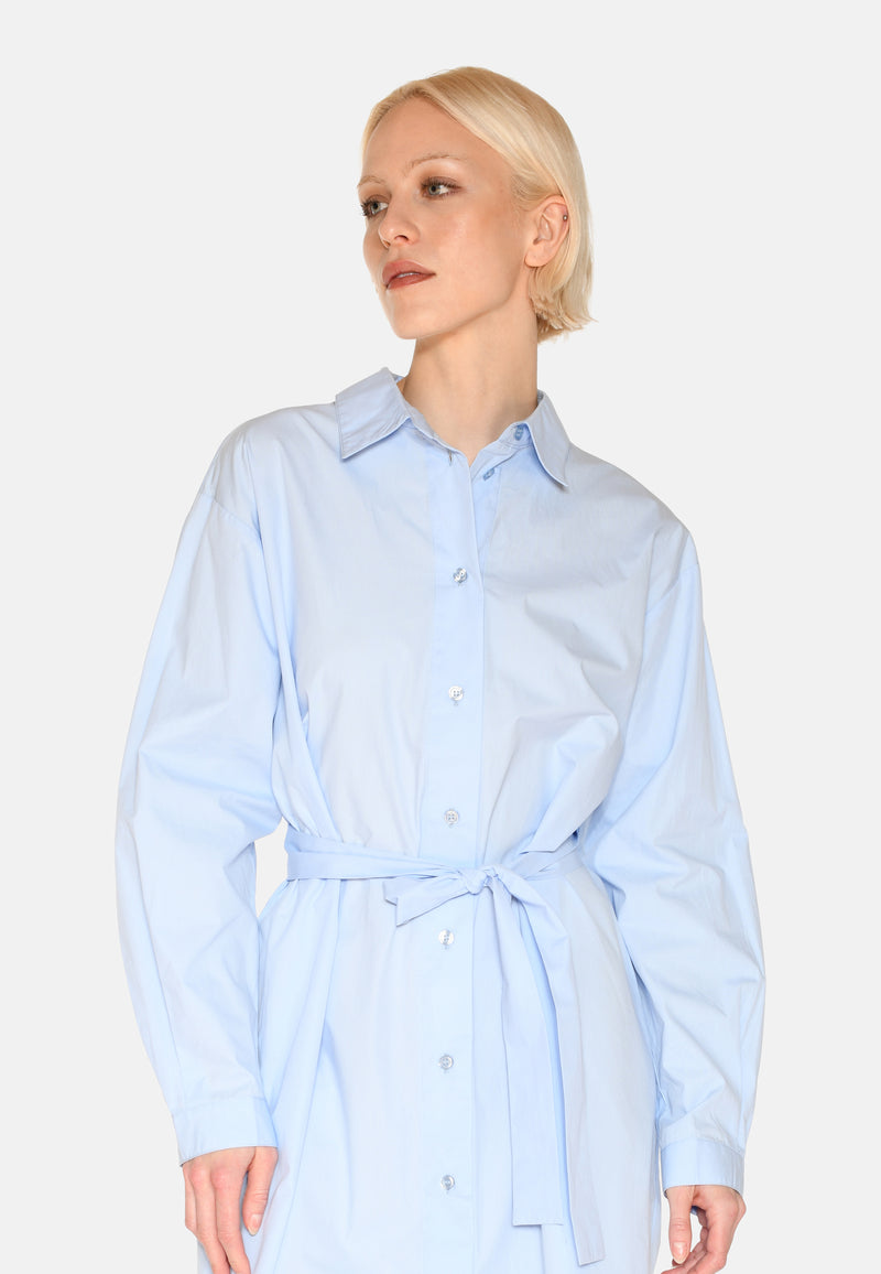 minimum female Hannah shirt-dress 4238 Midi Dress 1001 Light Blue