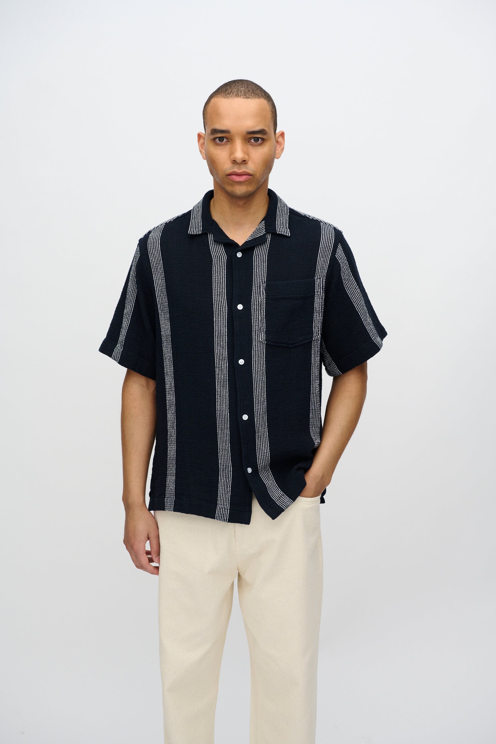 minimum male Hayden relaxed short sleeved shirt 4219 Short Sleeved Shirt 3922 Sky Captain