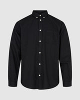 minimum male Jay 3.0 0063 Shirt Long Sleeved Shirt 999M Black/Grey Melange