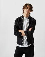 minimum male Jay 3.0 0063 Shirt Long Sleeved Shirt 999M Black/Grey Melange