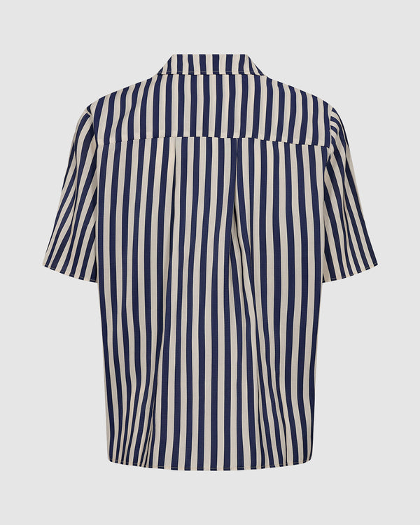 minimum female Karlamarie 3079 Short Sleeved Shirt 3933 Medieval Blue