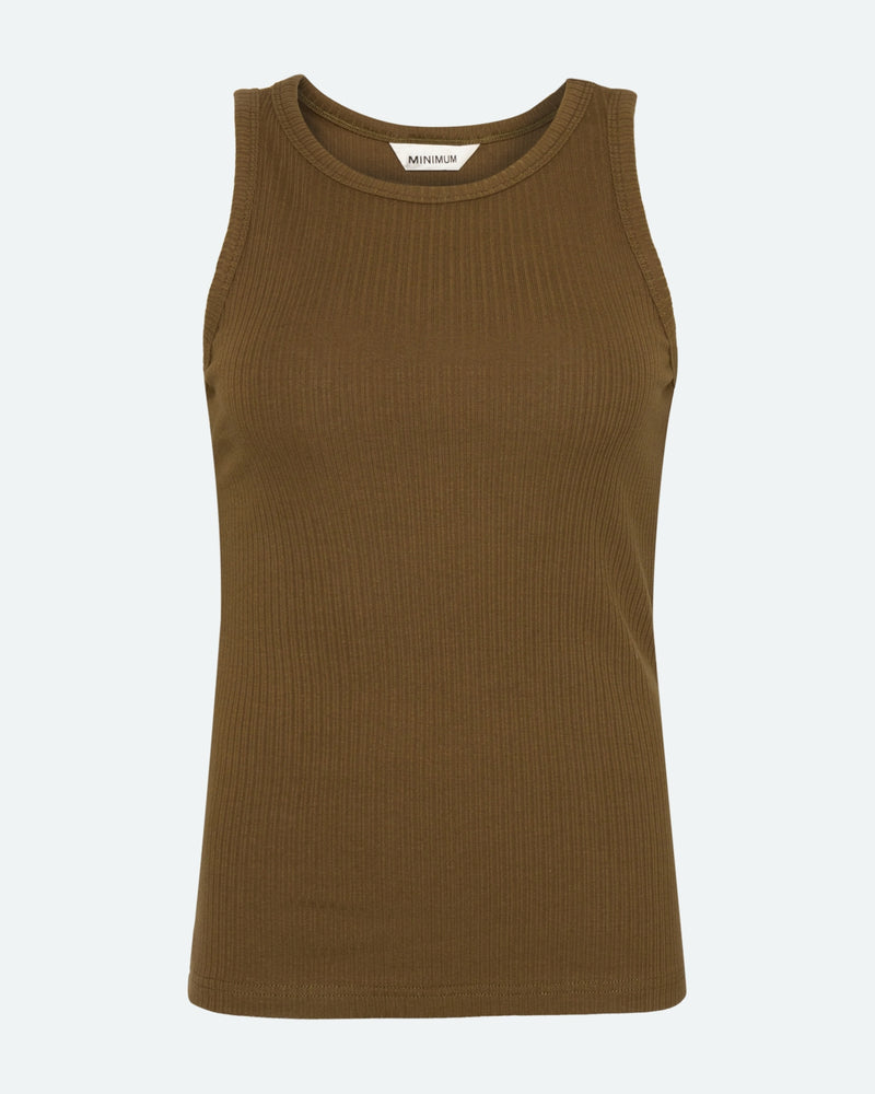 minimum female Lila tank top 4226 GOTS Gilet 8006 Ivy Green