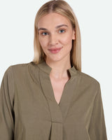 minimum female Lottes 3727 Blouse Long Sleeved Blouse 1026 Martini Olive