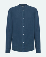 minimum male Mando long sleeved linen shirt 4115 Long Sleeved Shirt 2340 Blue Ashes