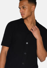 minimum male Mason crochet polo shirt 4177 Polo 999 Black