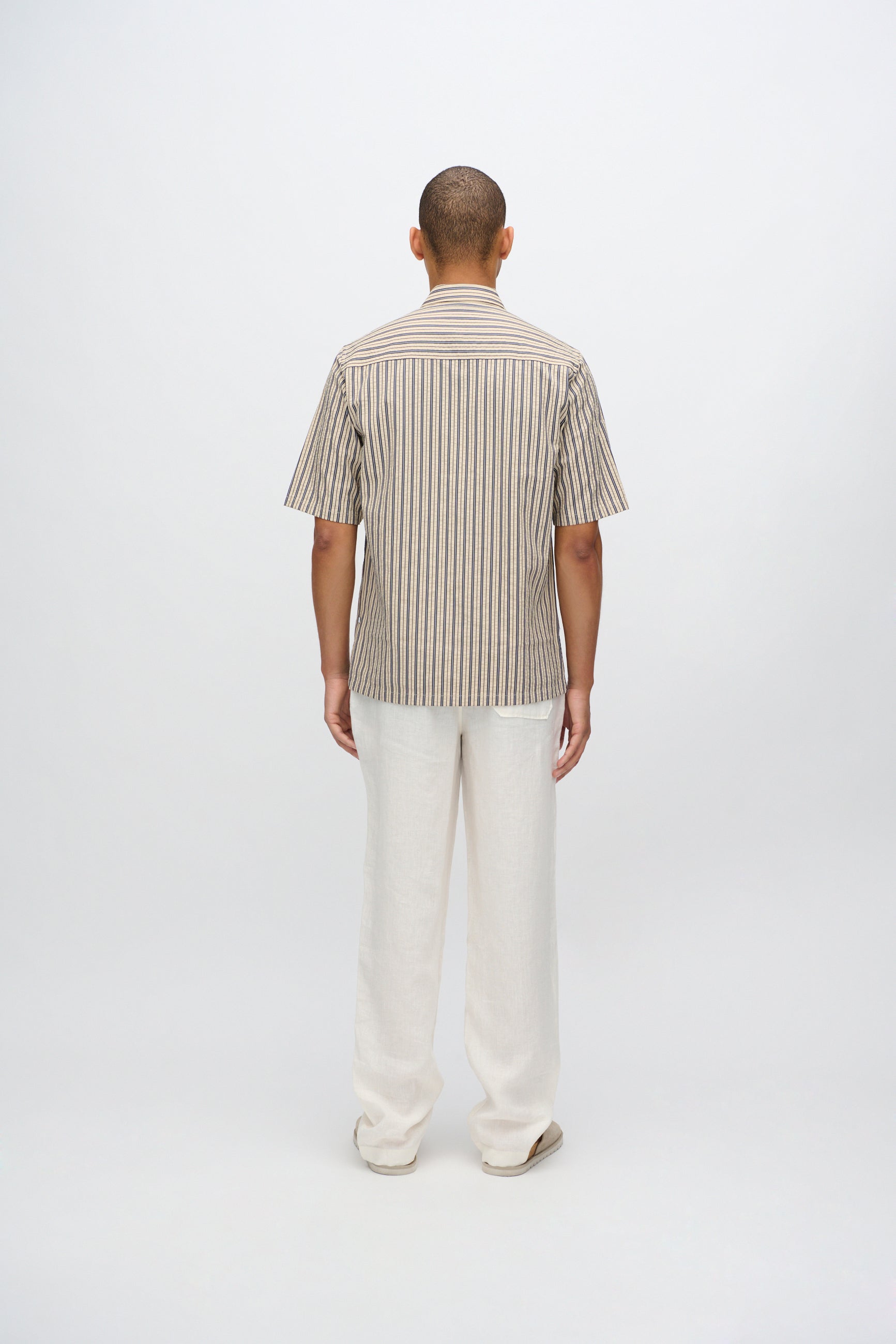 minimum male Nash short sleeved striped shirt 4242 Short Sleeved Shirt 0418 Hay
