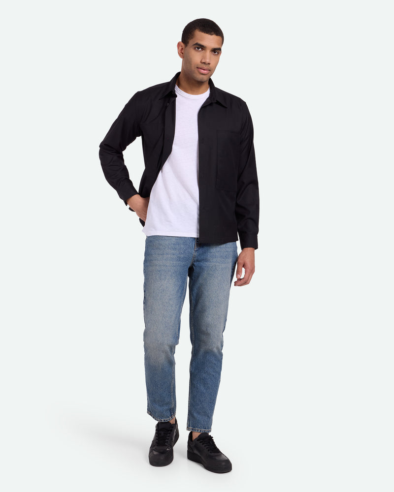 minimum male Pablo 3795 Shirt Long Sleeved Shirt 999 Black