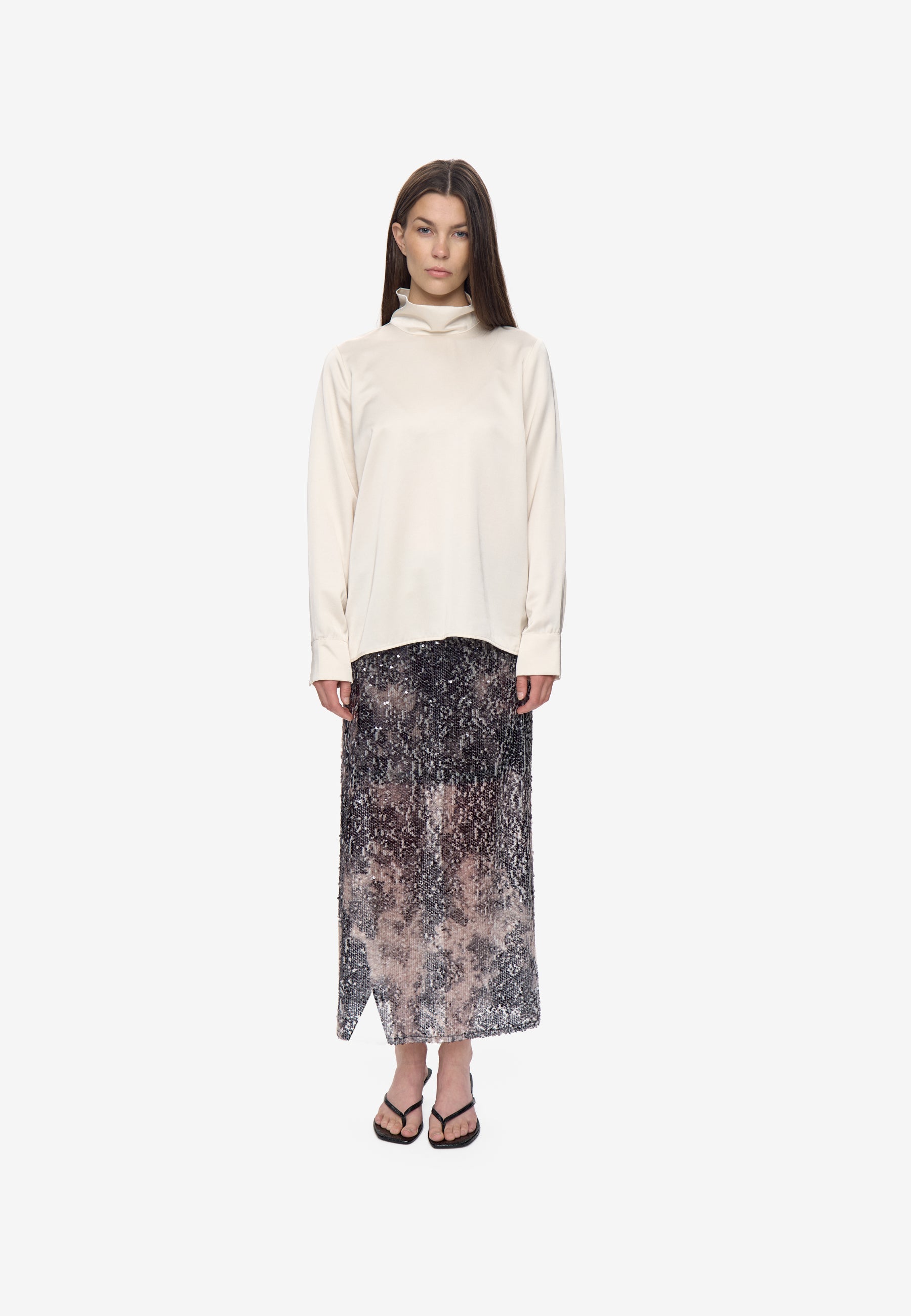 minimum female Paulina blouse 4482 Long Sleeved Blouse 0608 Coco Milk