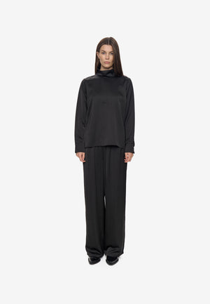 minimum female Paulina blouse 4482 Long Sleeved Blouse 999 Black
