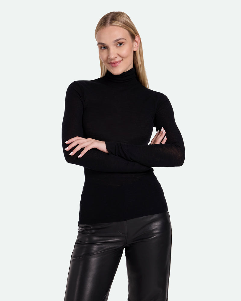 minimum female Pernilles long sleeved turtleneck 3736 Turtleneck 999 Black