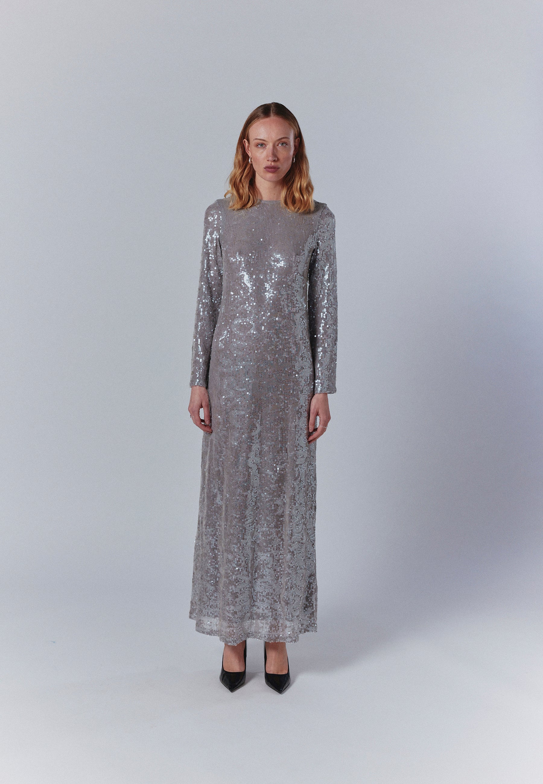 minimum female Sigrid Dress 4503 Maxi Dress 0510 Castor Gray