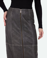 minimum female Unas 3783 Skirt Midi Skirt 980 Dark Grey